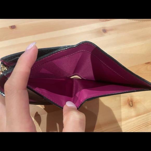 AUTHENTIC Dior calfskin wallet - Black & Purple - Picture 5 of 8